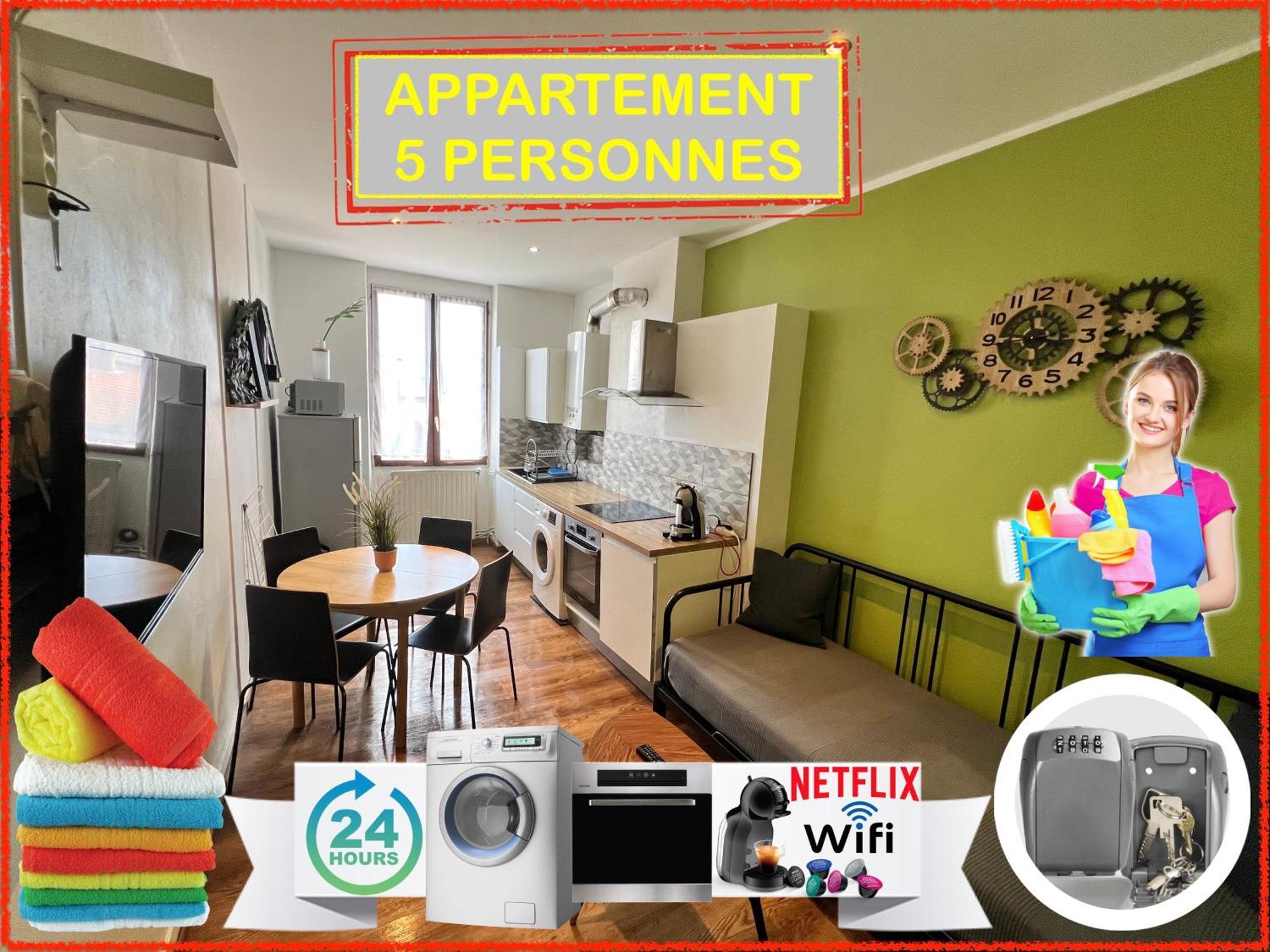 012 Chic & Cosy F2 34M2 Hypercentre Wifi Smart Tv Netflix Apartment Saint-Etienne  Exterior photo